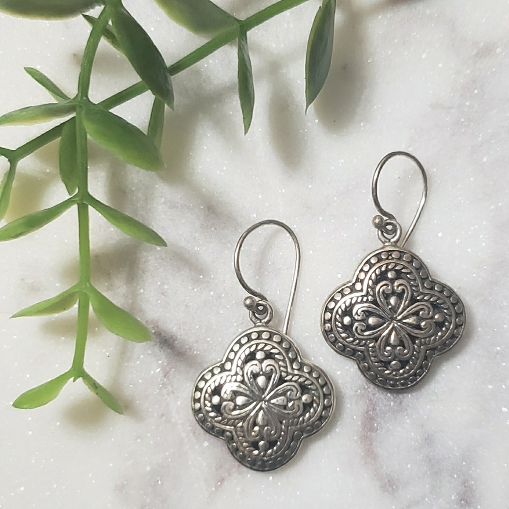 Silver Pendant Earrings